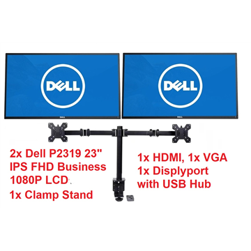 Dell 2x P2319H 23" IPS Business LCDs 